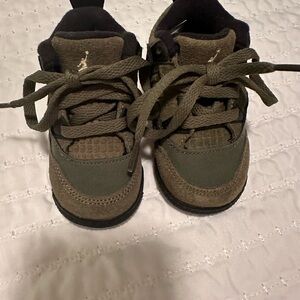 Baby olive green Jordans Size 3